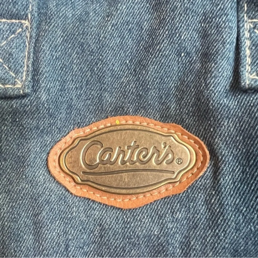 Vintage Carter's Denim Floral Jacquard Mini Diaper Bottle Bag